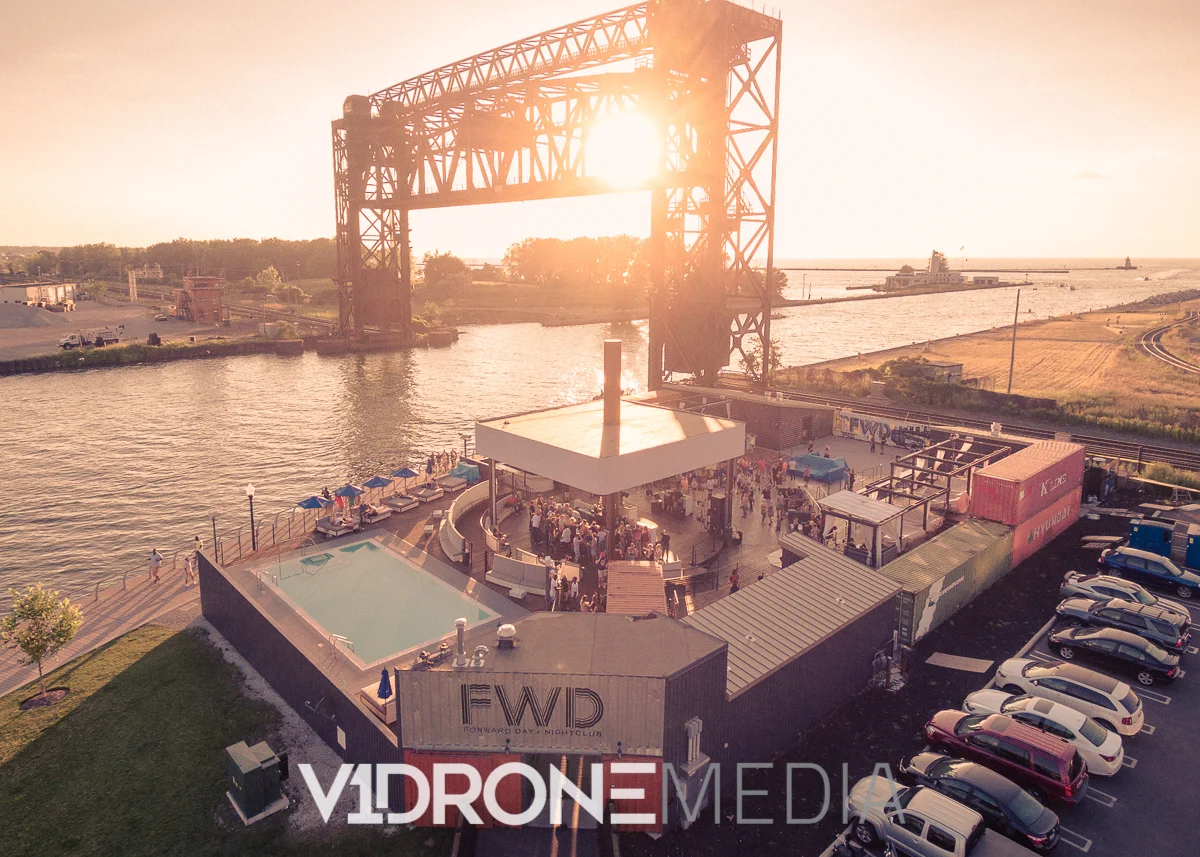 Aerial Photo of FWD Day + Nightclub in Cleveland, Ohio