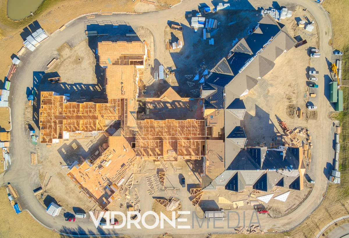 Drone Captures Aerial Perspective of Contstruction Project