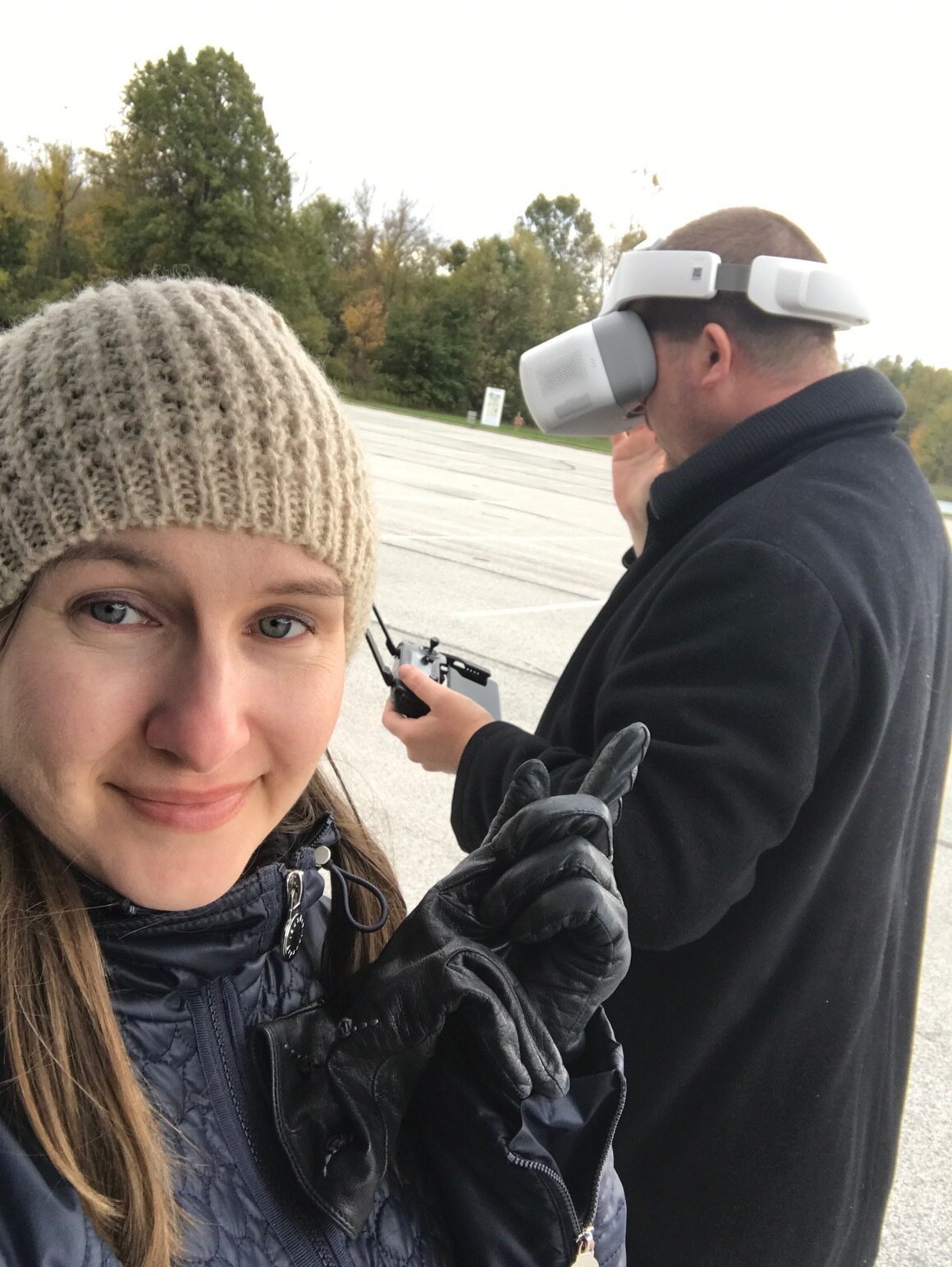 Anna and Jason with drone.JPG