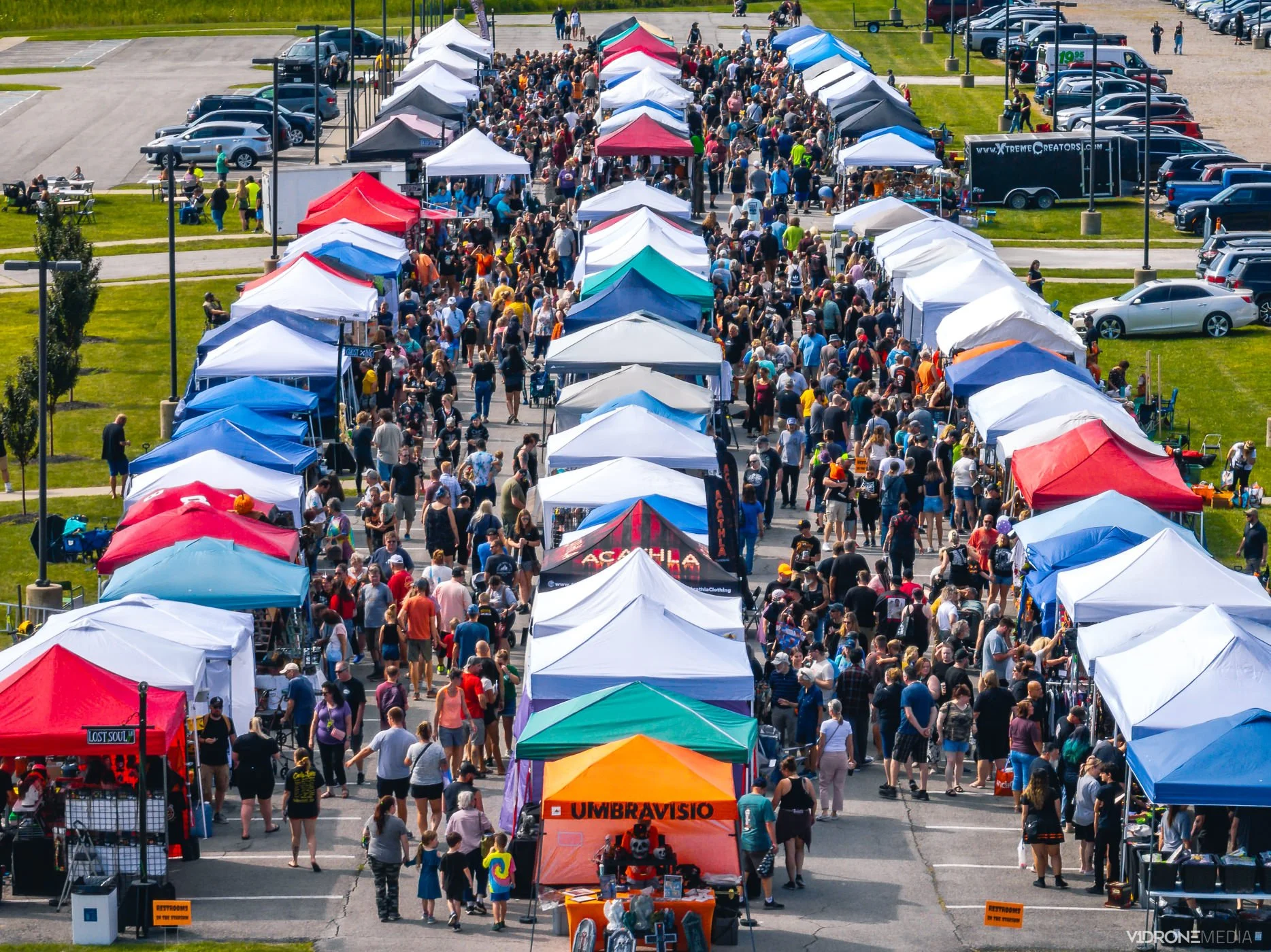 Cleveland Haunt Club Garage Sale at the Crushers Stadium in Avon - Event Photography by V1DroneMedia
