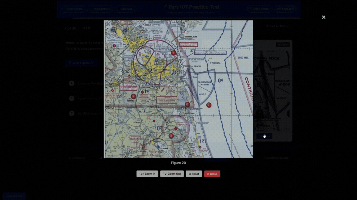 FAA Reference Charts Zoom Function