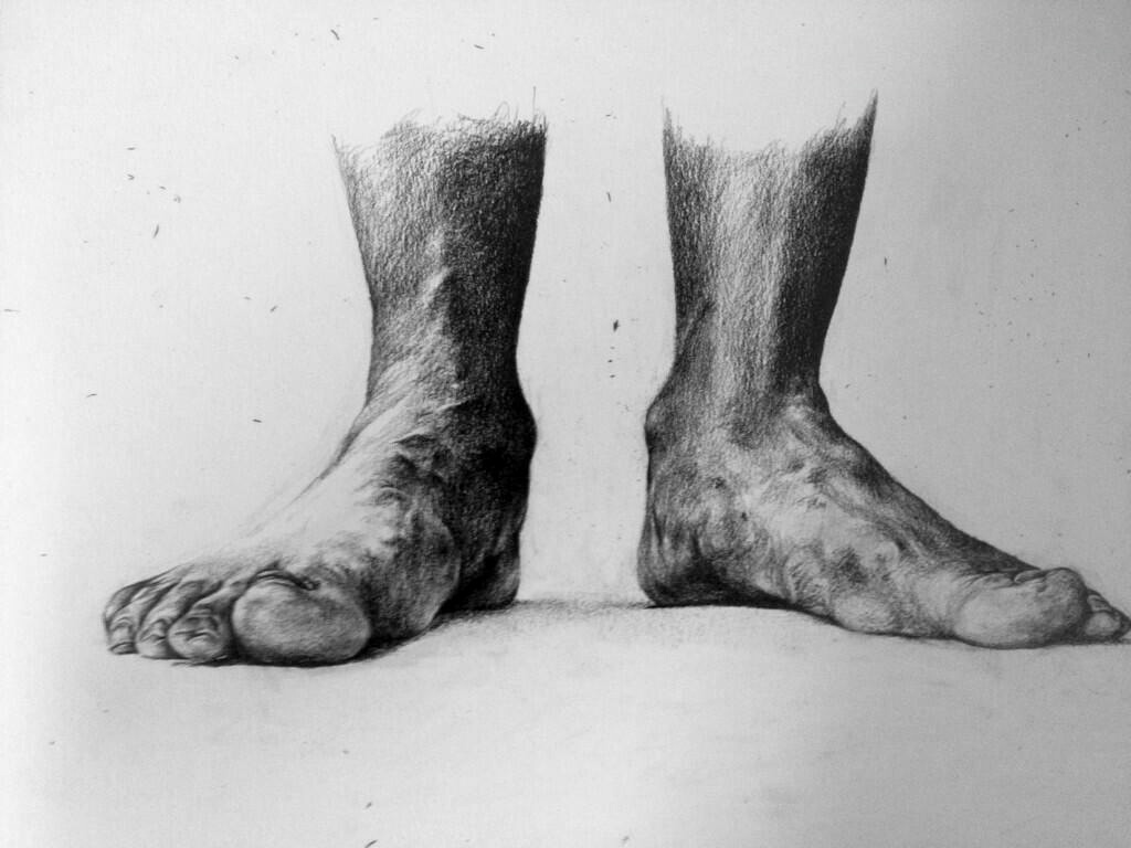 Mum's Feet, Grounded (from The Matter of Memory installation)