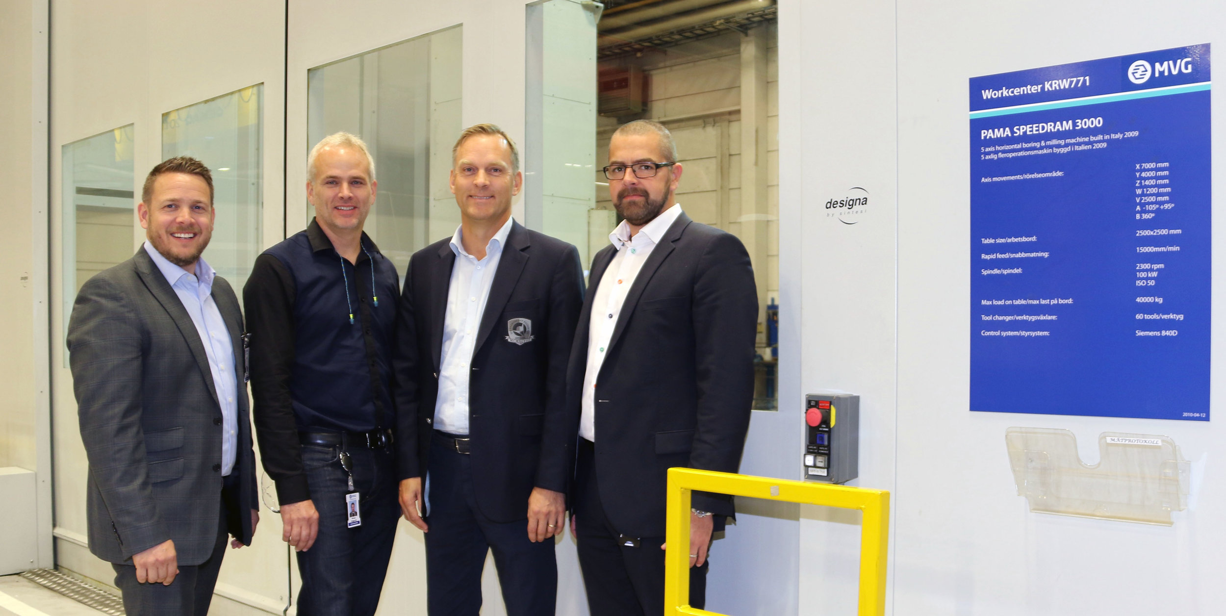 .... FROM LEFT; MARKeting manager MIKAEL BÖNNEMARK, GUSTAVSVIKS Plantmanager NICLAS HÄGGROTH, CEO ANDERS HOLM, COO CARL LÖFSTRAND..från vänster marknadschef Mikael Bönnemark, Gustavsviks verkstadschef Niclas Häggroth, VD Anders Holm, COO Carl Löfstrand....