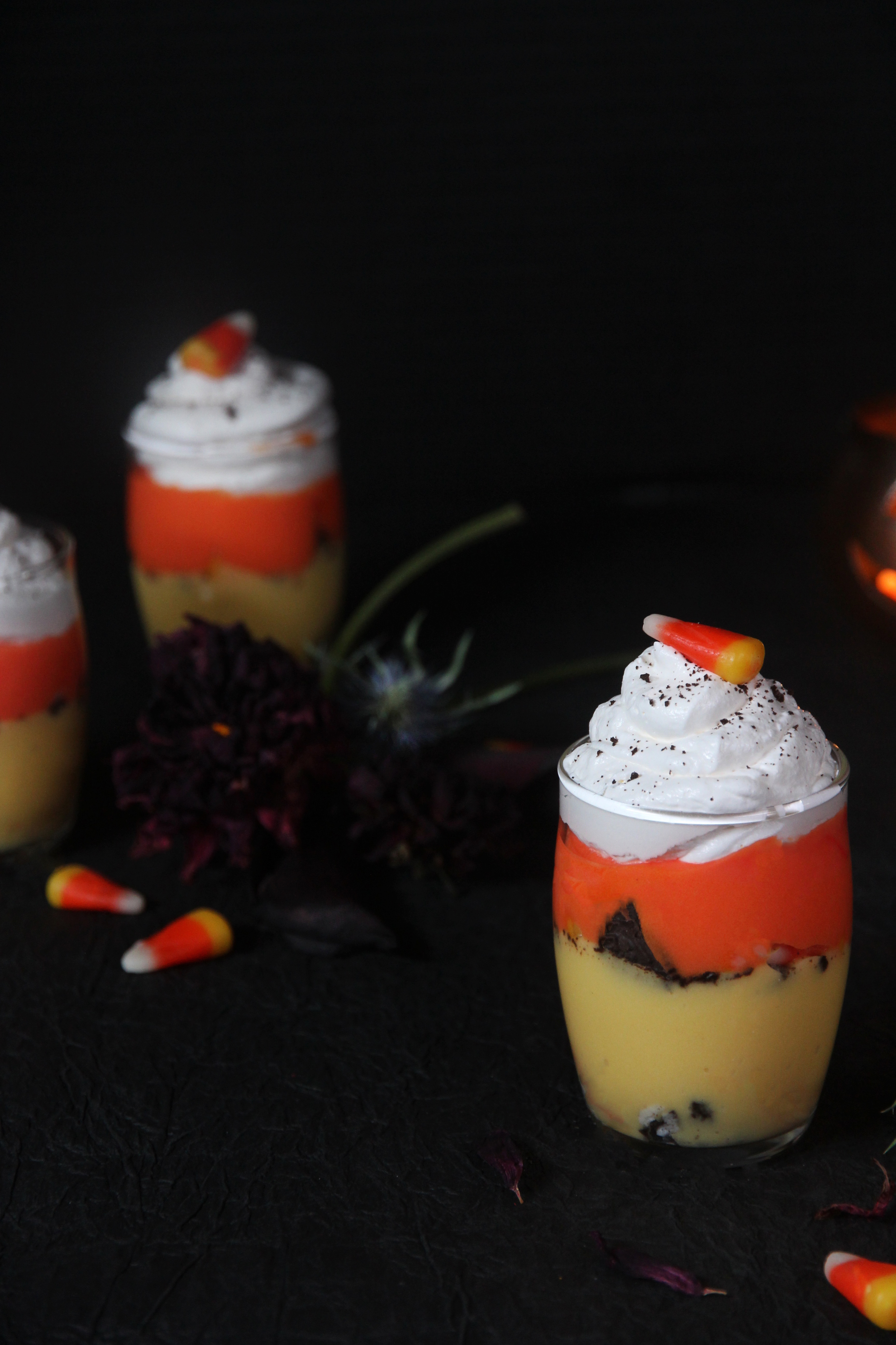 halloween pudding cup