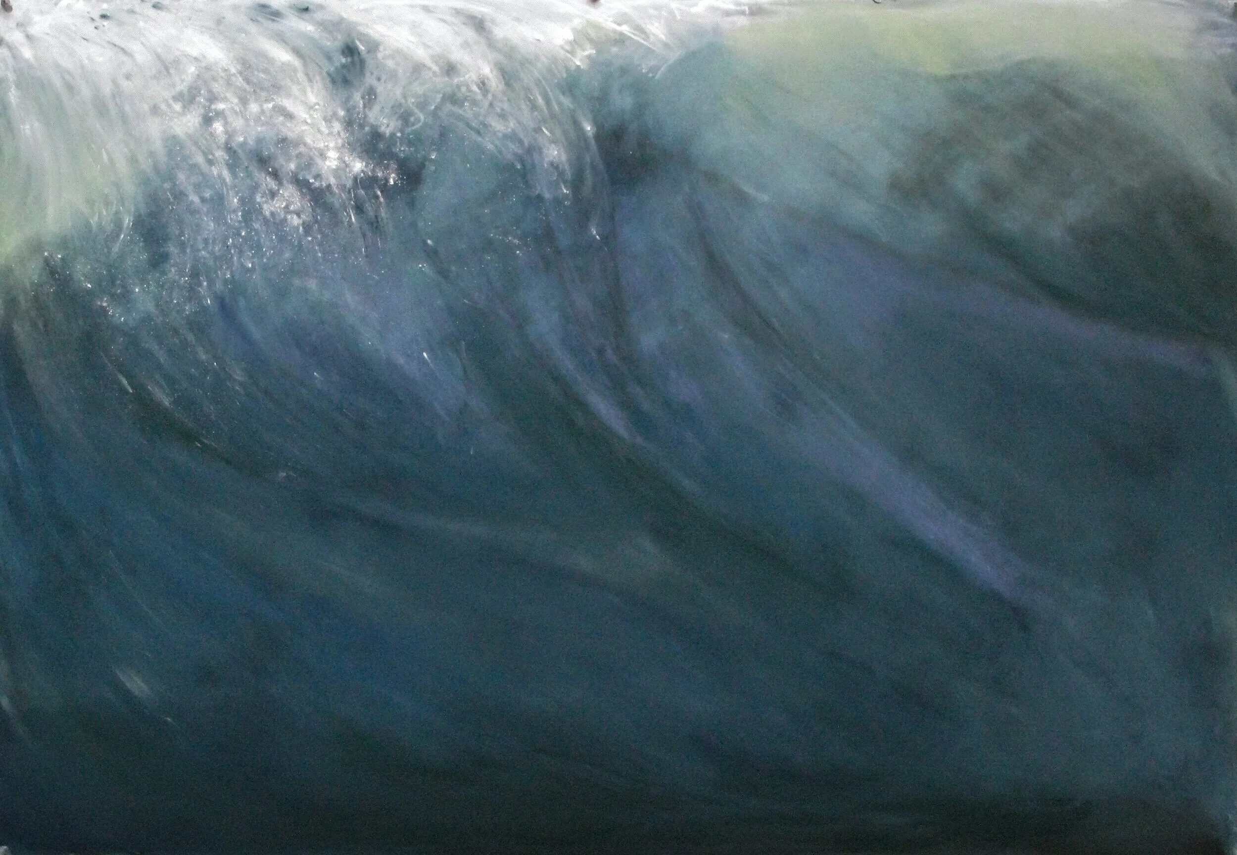 "breaking surface" Pastel on paper, silver frame 48 x 60" available