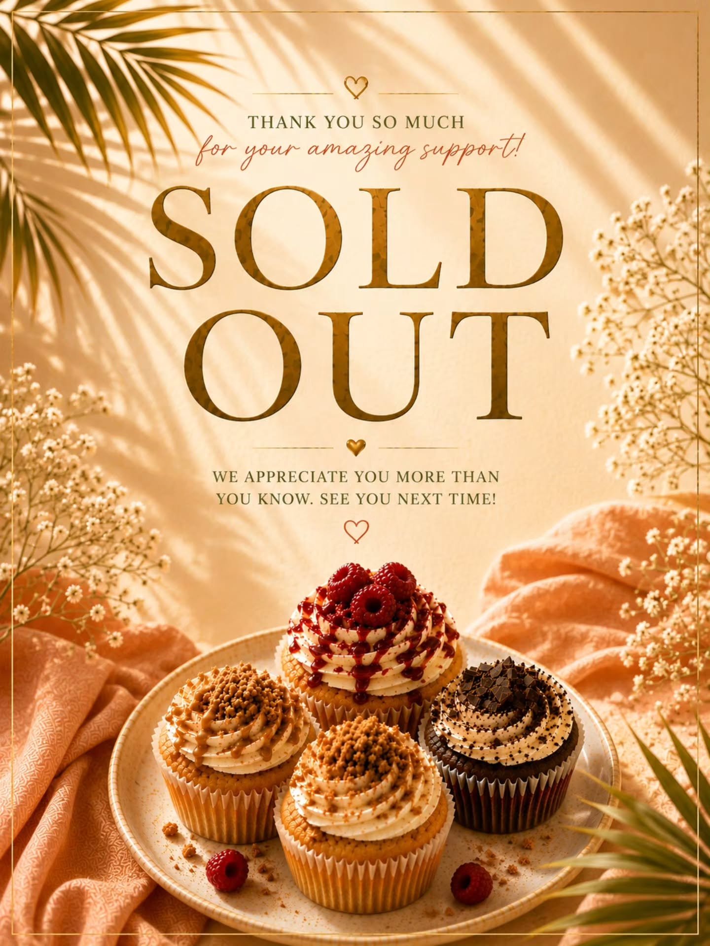 Wow... thank you. 🤍

What started as a summer cupcake sale became another beautiful reminder of how incredible this community is.

Every order, share, tag, comment, and recommendation means more to me than you'll ever know. Seeing so many of you exc