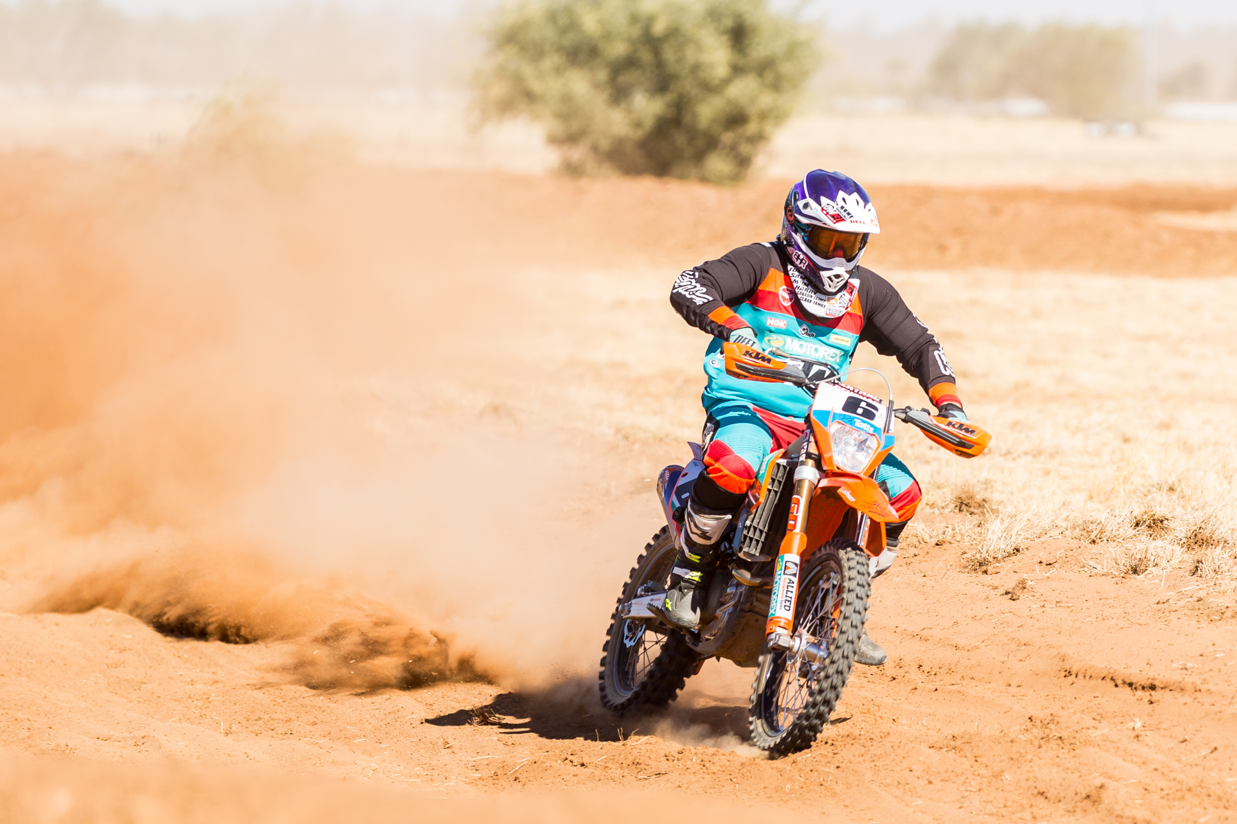 Local rider Luke Hayes burning through the prologue track
