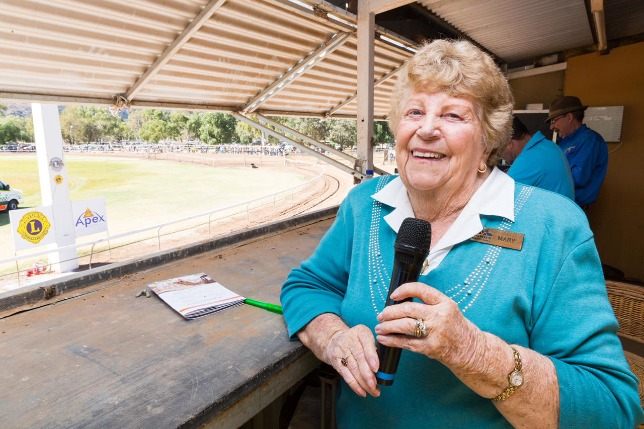 Camel commentator Mary Meldrum doesn't miss a thing from the commentary box