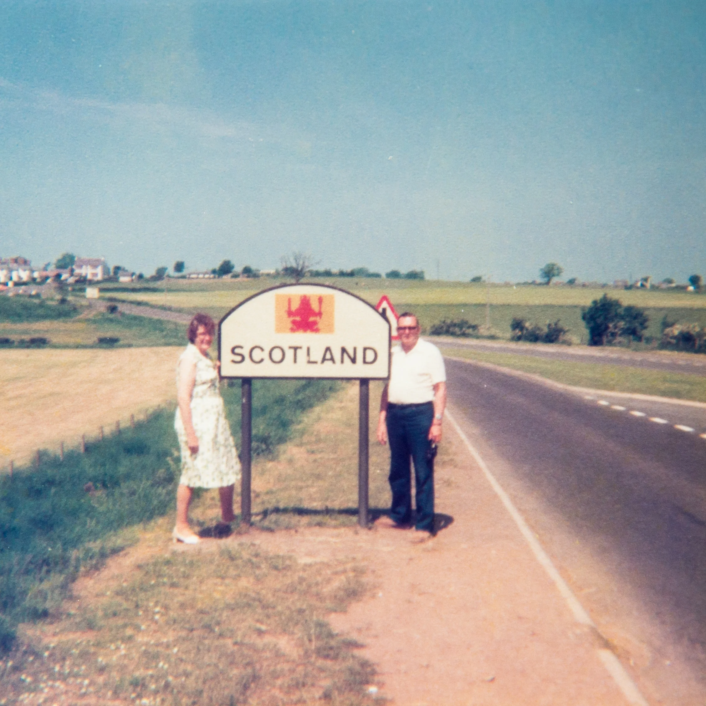 Ted and Tess in Scotland on their big trip in 1987