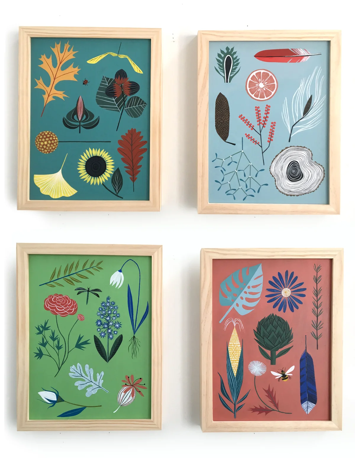 Botanical Seasons , acrylic on board, 2018