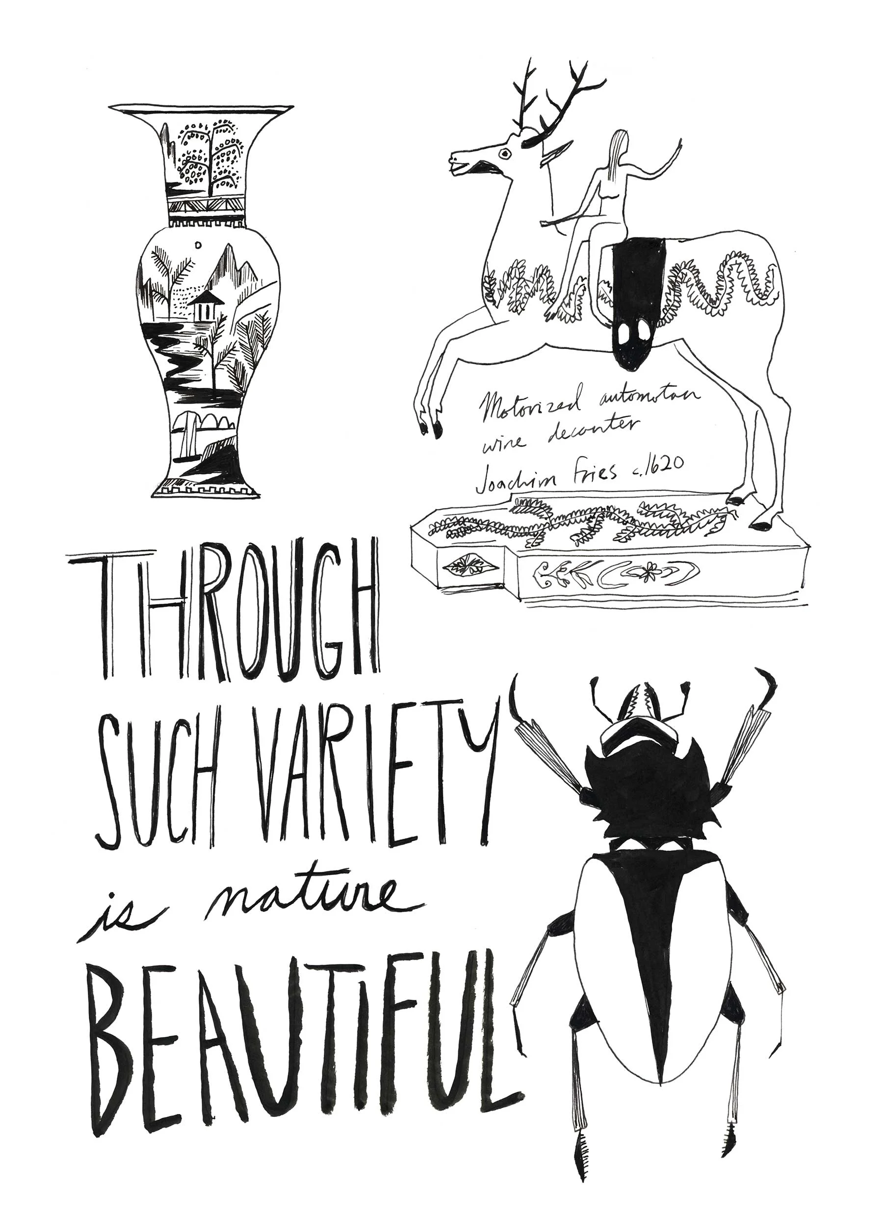 Sketches from Walters Art Museum Cabinet of Curiosity , 2015