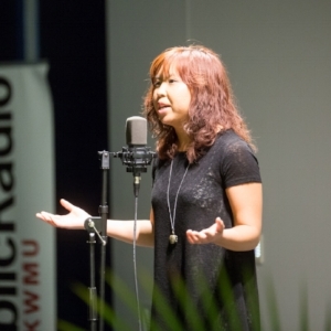 Eli Chen, sharing a story at our St. Louis debut in May.