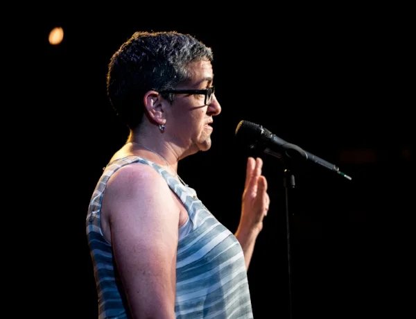 Tracey Segarra shares her story at Caveat In New York City last June. Photo by Zhen Qin.