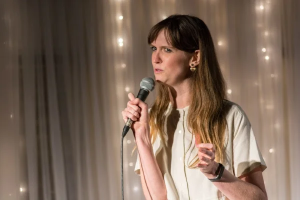 Emma Yarbrough shares her story at the Highland Inn and Ballroom in Atlanta. Photo by Rob Felt.