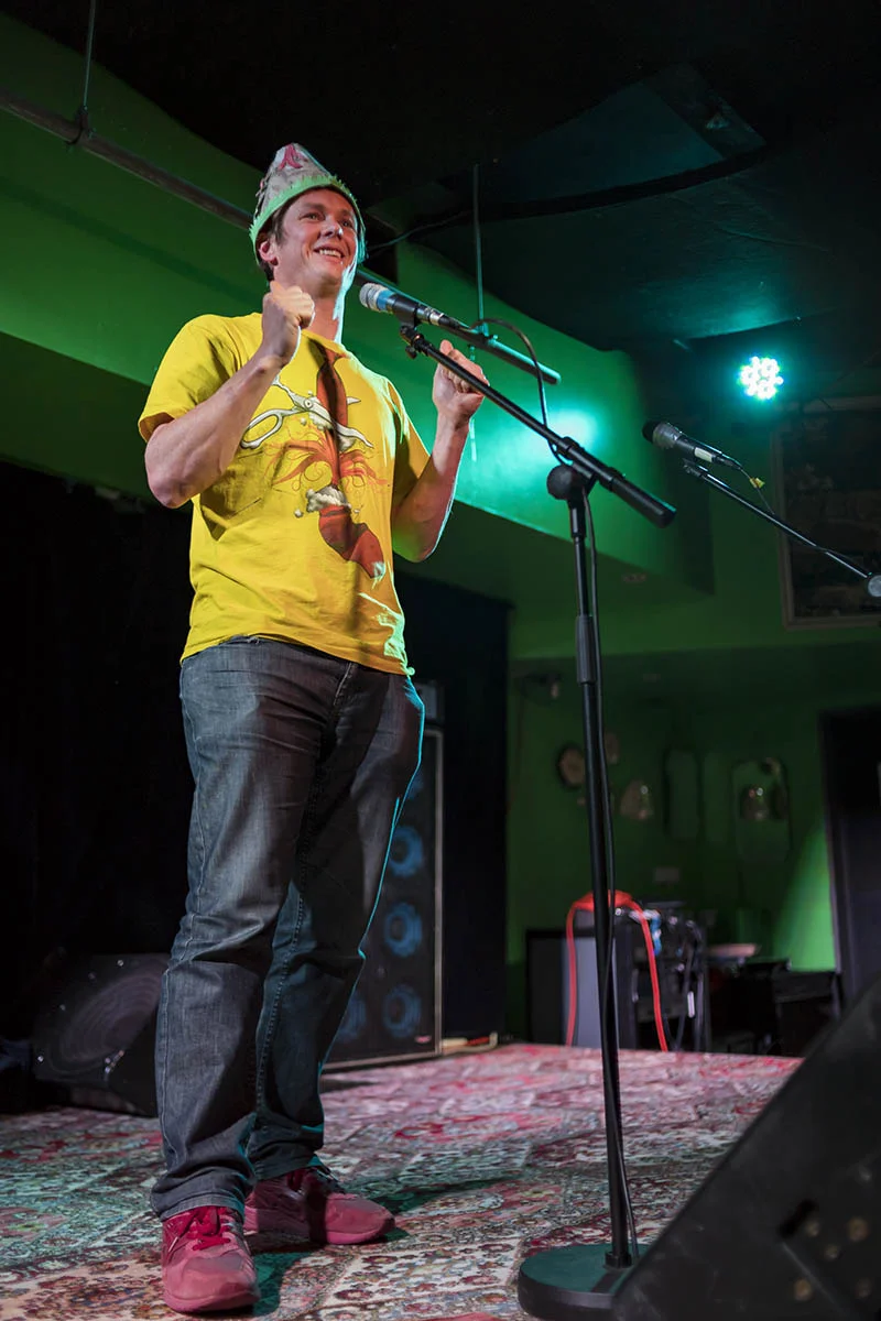 Ben Kennedy shows off his silly hat. Photo by Gerry Le Roux.