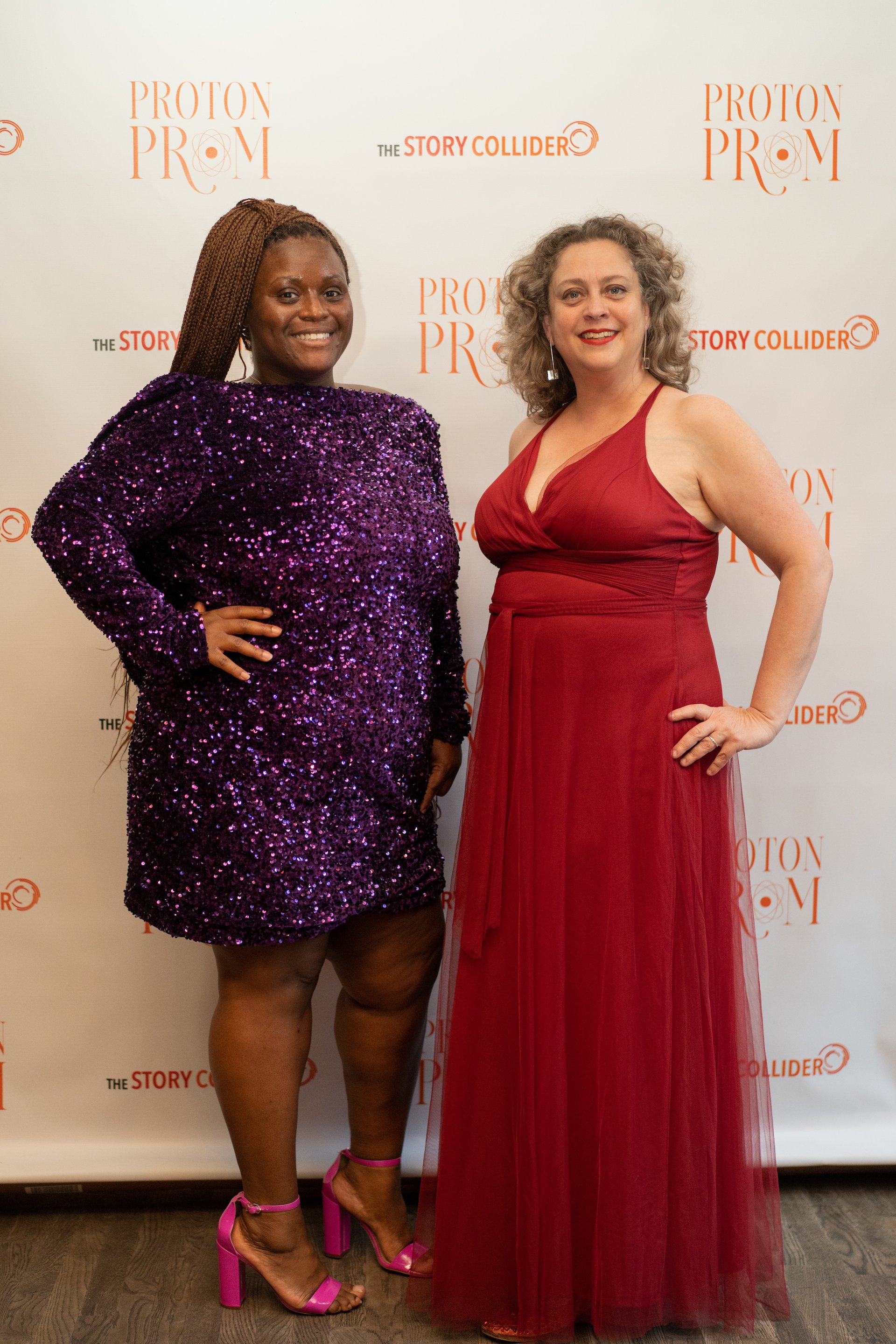  Story Collider Marketing Manager Nakeysha Roberts Washington and Science Advisory Fellow Edith Gonzalez. 