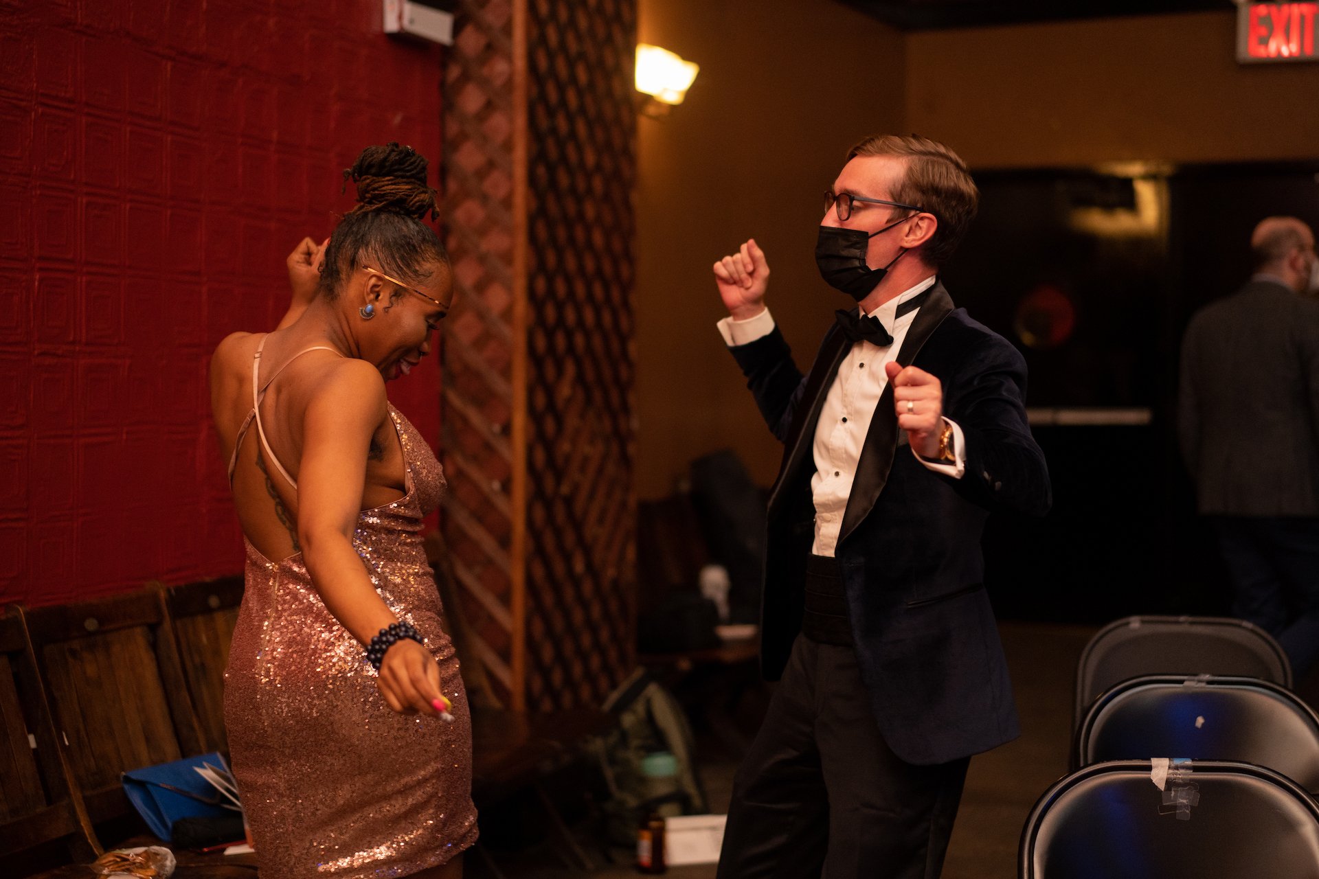  Proton Prom attendees busting a move.  