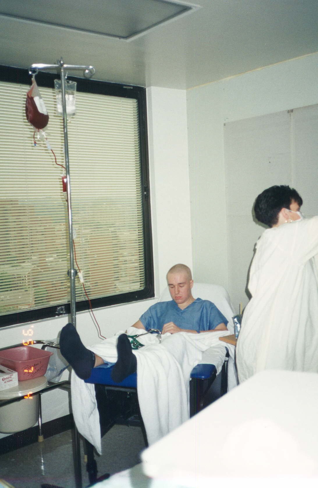  “After all the chemotherapy and radiation, the transplant was easy. An hour sitting in a chair as the bone marrow was transfused into my arm. Then weeks of waiting to see if enough hematopoietic stem cells that were in the marrow made the journey in