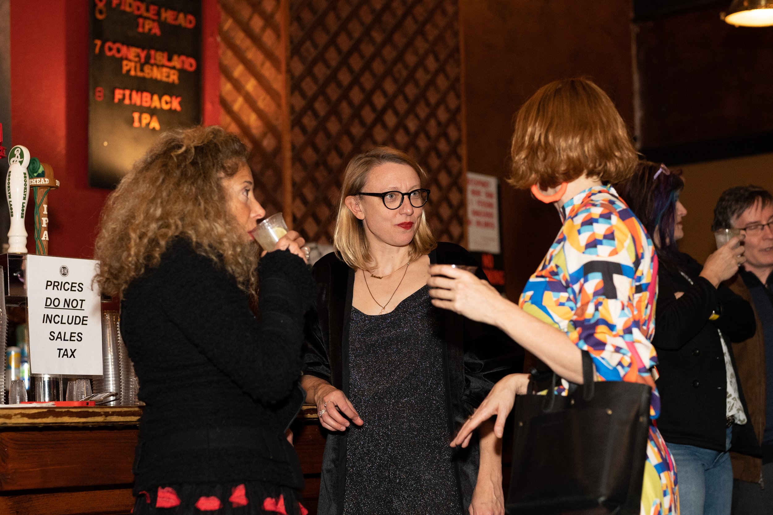  Storyteller Sandi Marx with Story Collider senior producers Paula Croxson and Christine Gentry. 