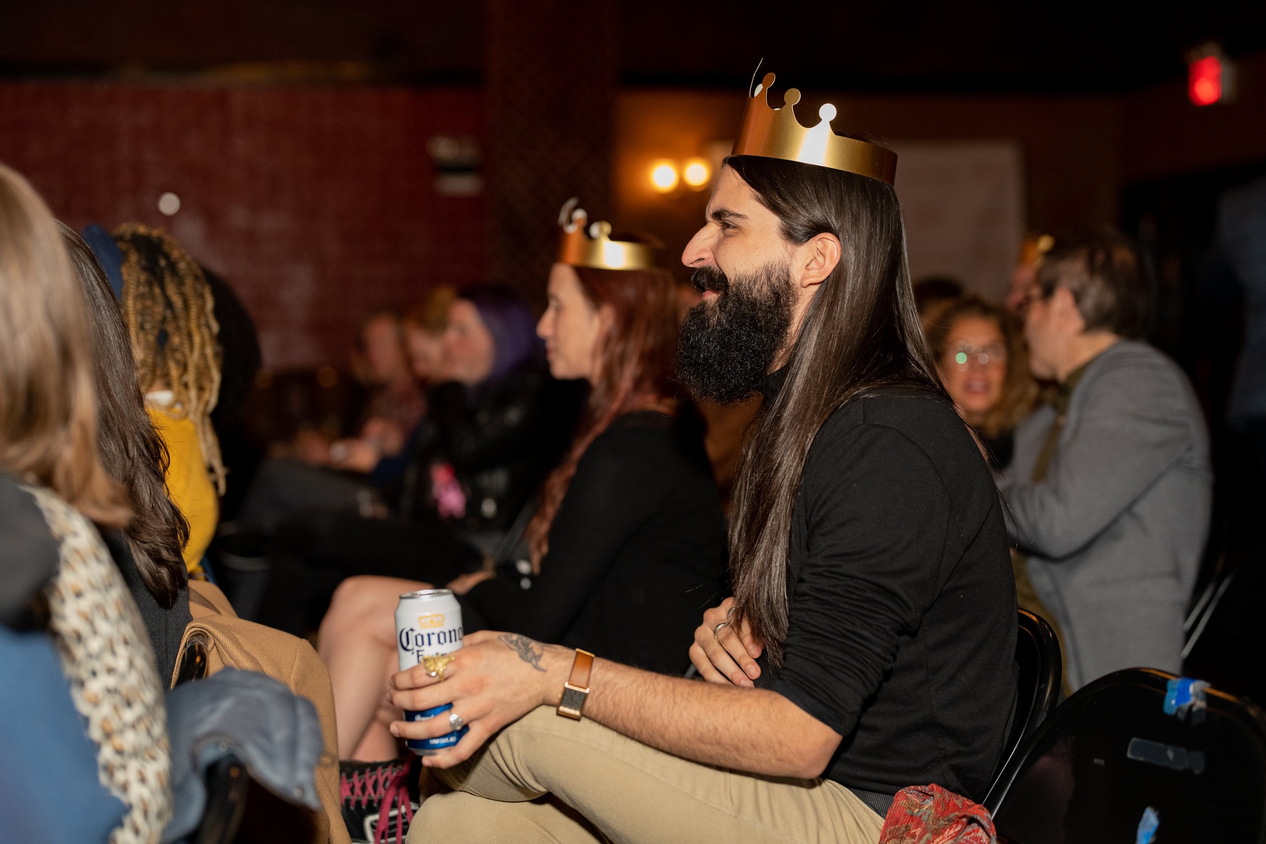  Storyteller Evan Patrick Wilson in the audience at Proton Prom. 