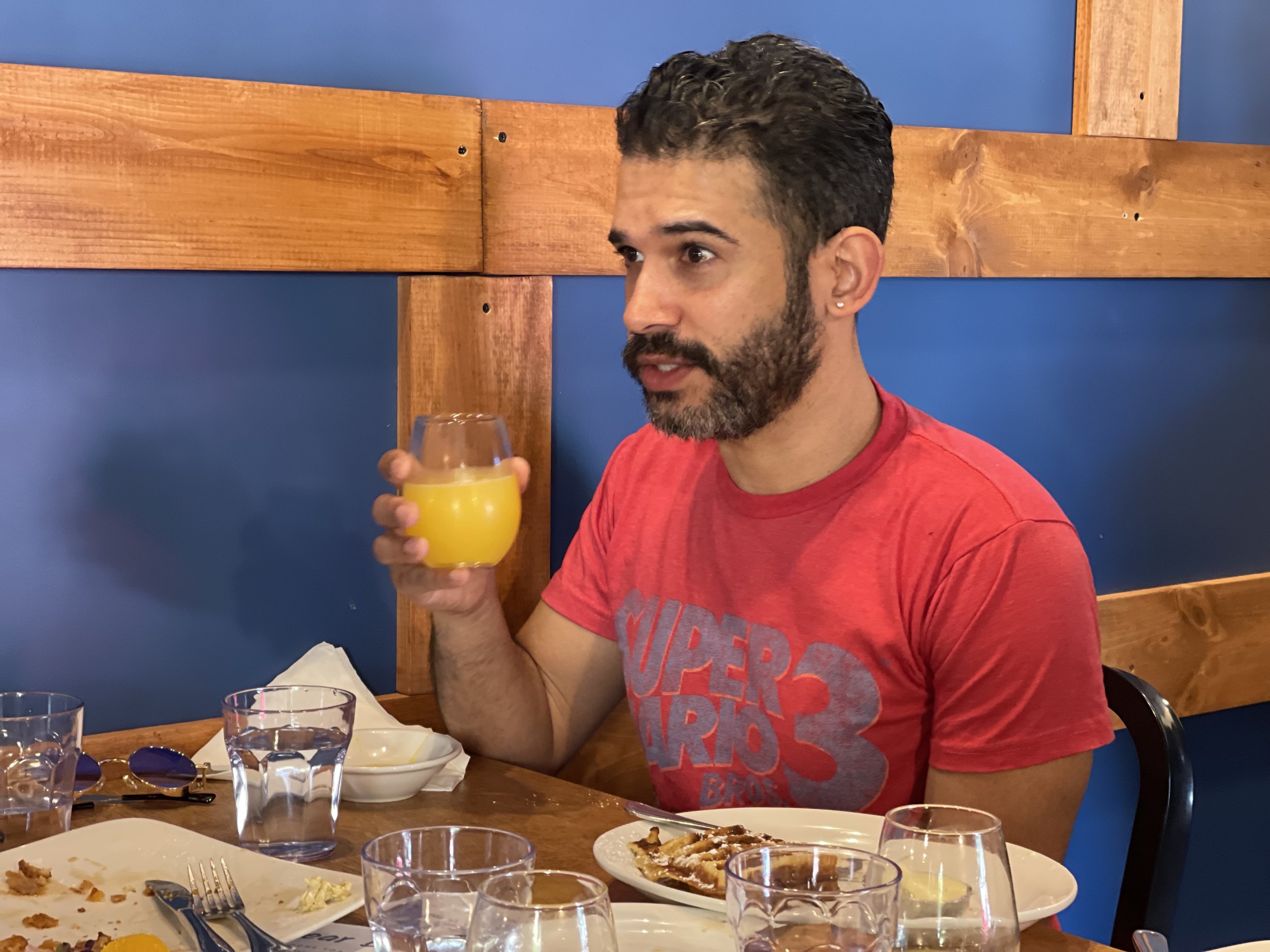  Javier enjoying brunch and mimosas in Leavenworth, Washington. 