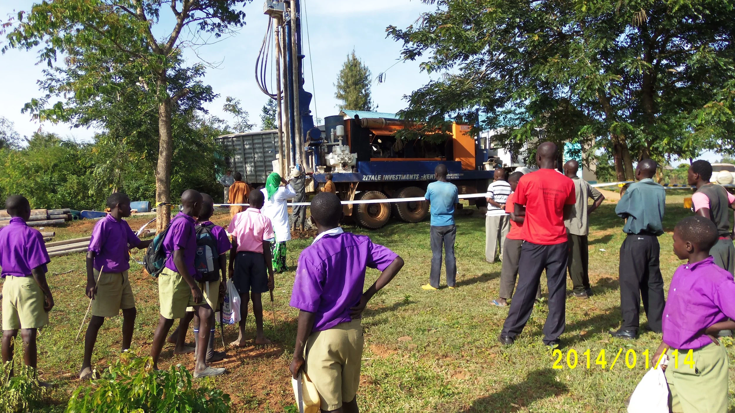 Drilling the new clinic well (EWB).