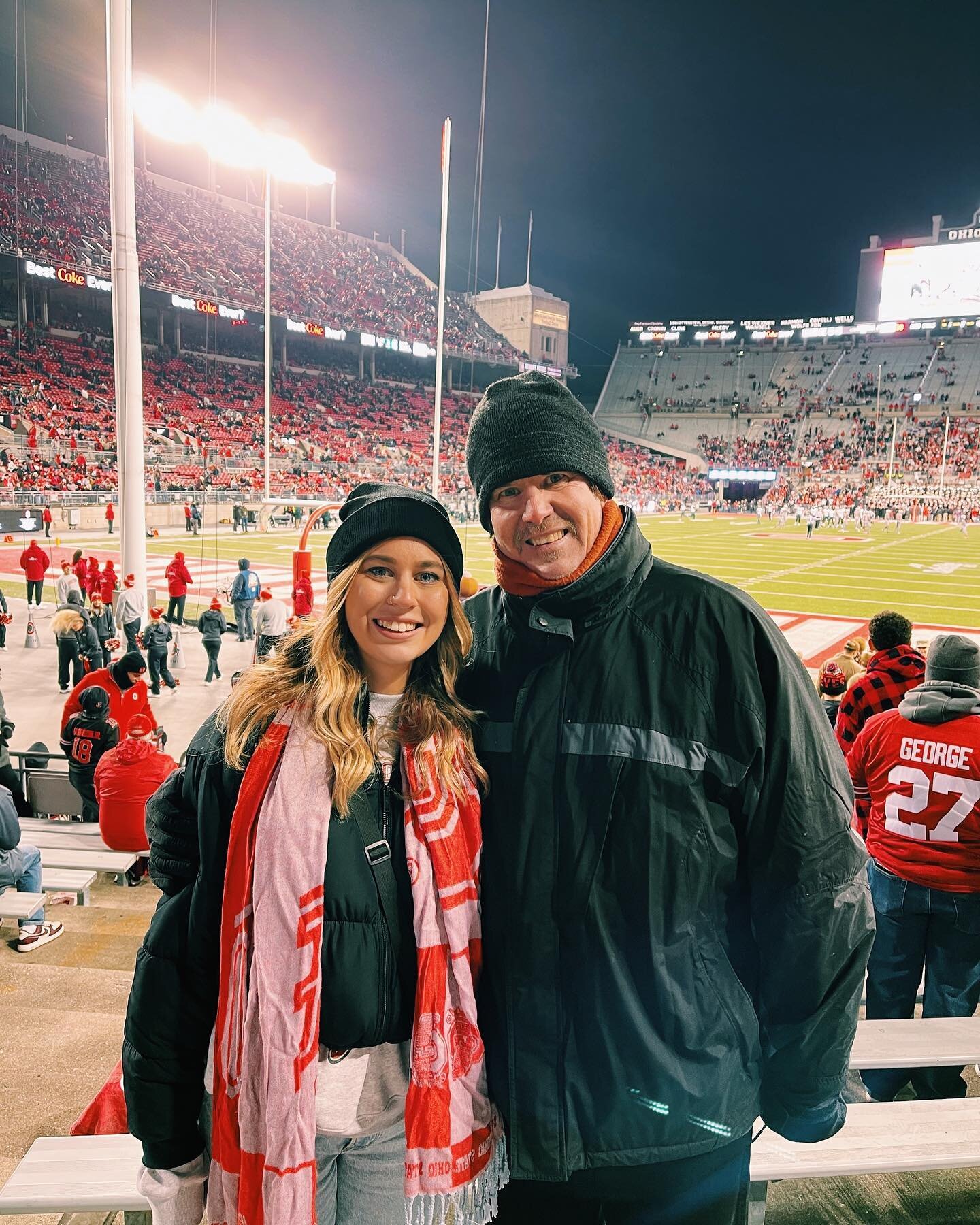 It took almost 28.5 years but I finally got to go to an OSU football game with my Dad!❤️ 

Thx NBC for the tickets and for wrapping up his sports season at a decent time this year so he could be home to take me! And shout out to his fellow tv crew bu