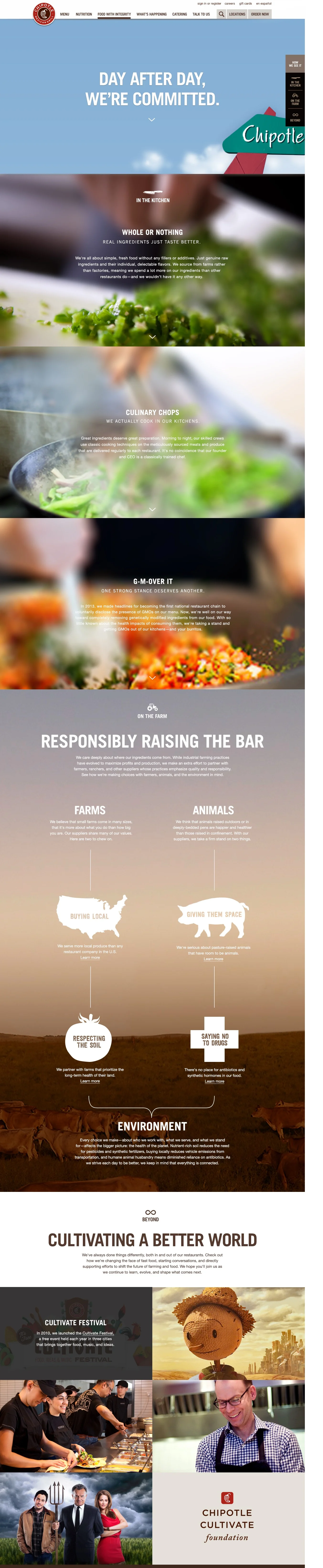 The final Food With Integrity page.