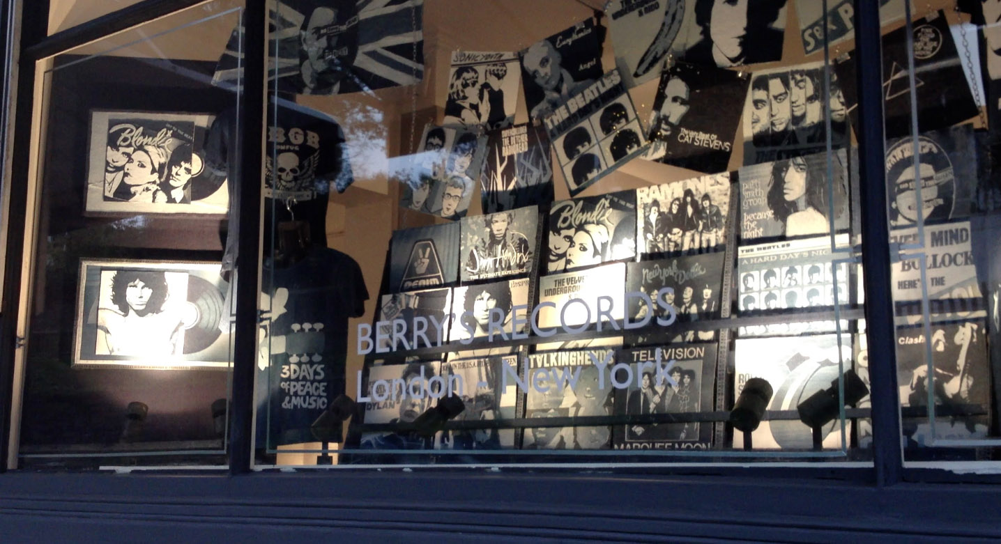 His work lovingly recreates a display of classic LPs that had a heavy influence both on what music is today, and denim - from obvious links with bands who used denim in their album cover design, and to Woodstock where it was said: There were only two ways to look cool at Woodstock: wear your jeans or go naked.