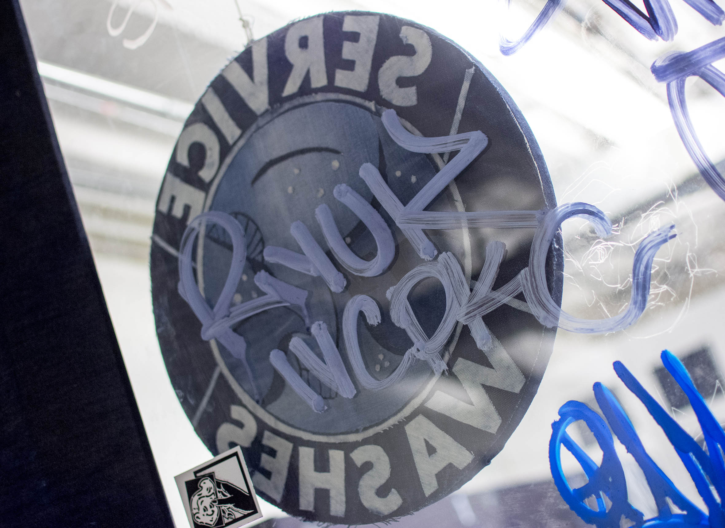 A the Juxtapoz Clubhouse in Miami Ian allowed people to tag and scratch the launderette giving it an authentic feel of a warn down laundromat photo | Lucinda Grange