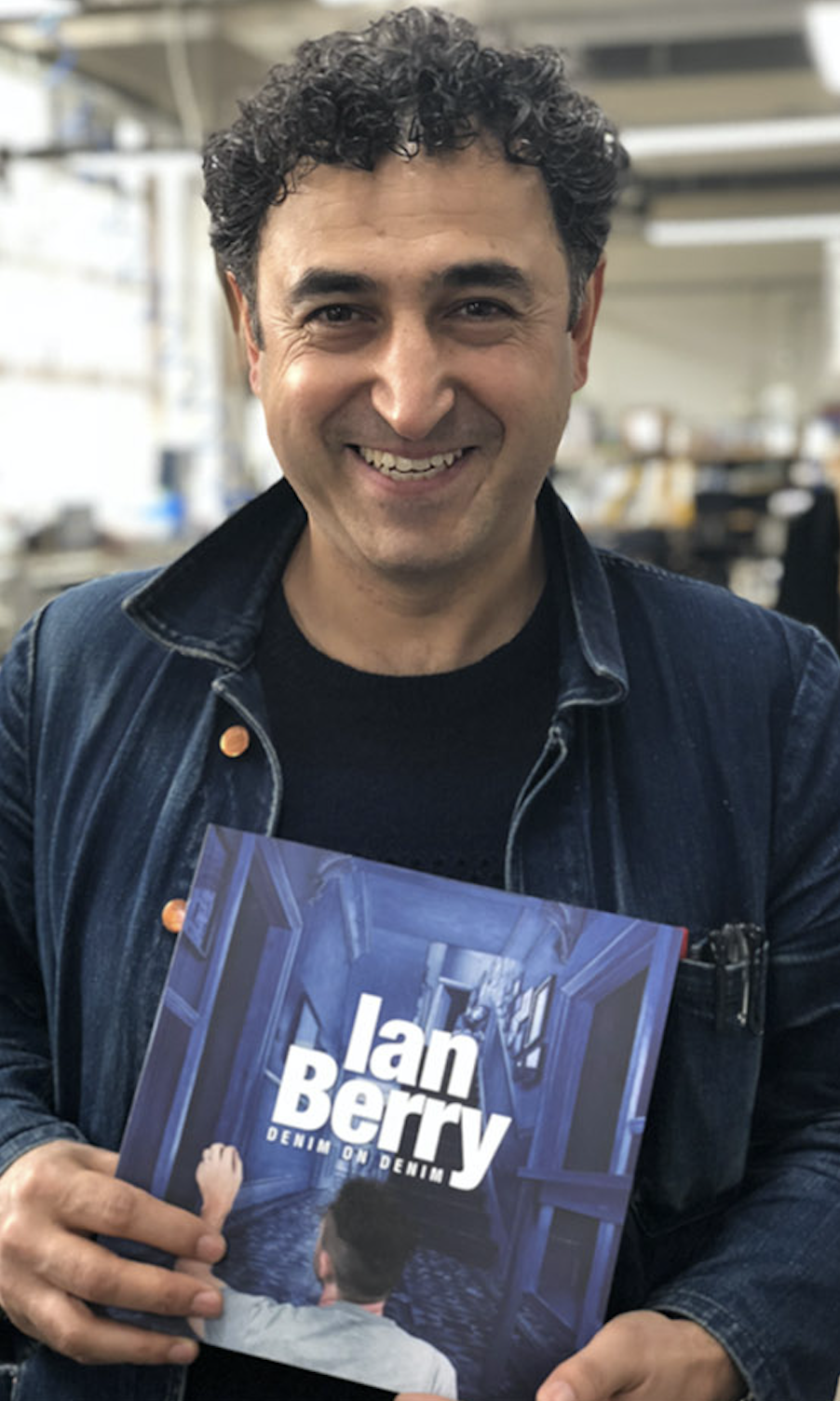 Han Ates with Ian Berry’s book, Denim on Denim