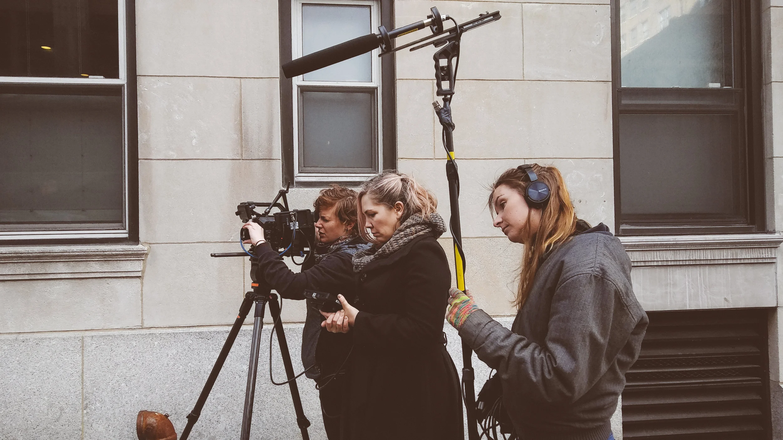 On set of "Nora" // Photo: Anastasiya Sergienya