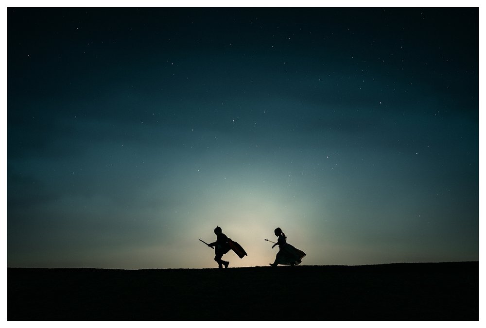 Children Silhouette Snow Blue play Long Island Kids