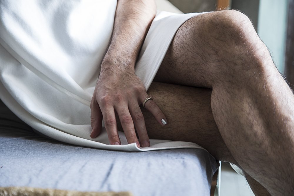 Unisex Thin Ring in recycled 925 silver from GINA MELOSI's //CRACKED// whiTE collection