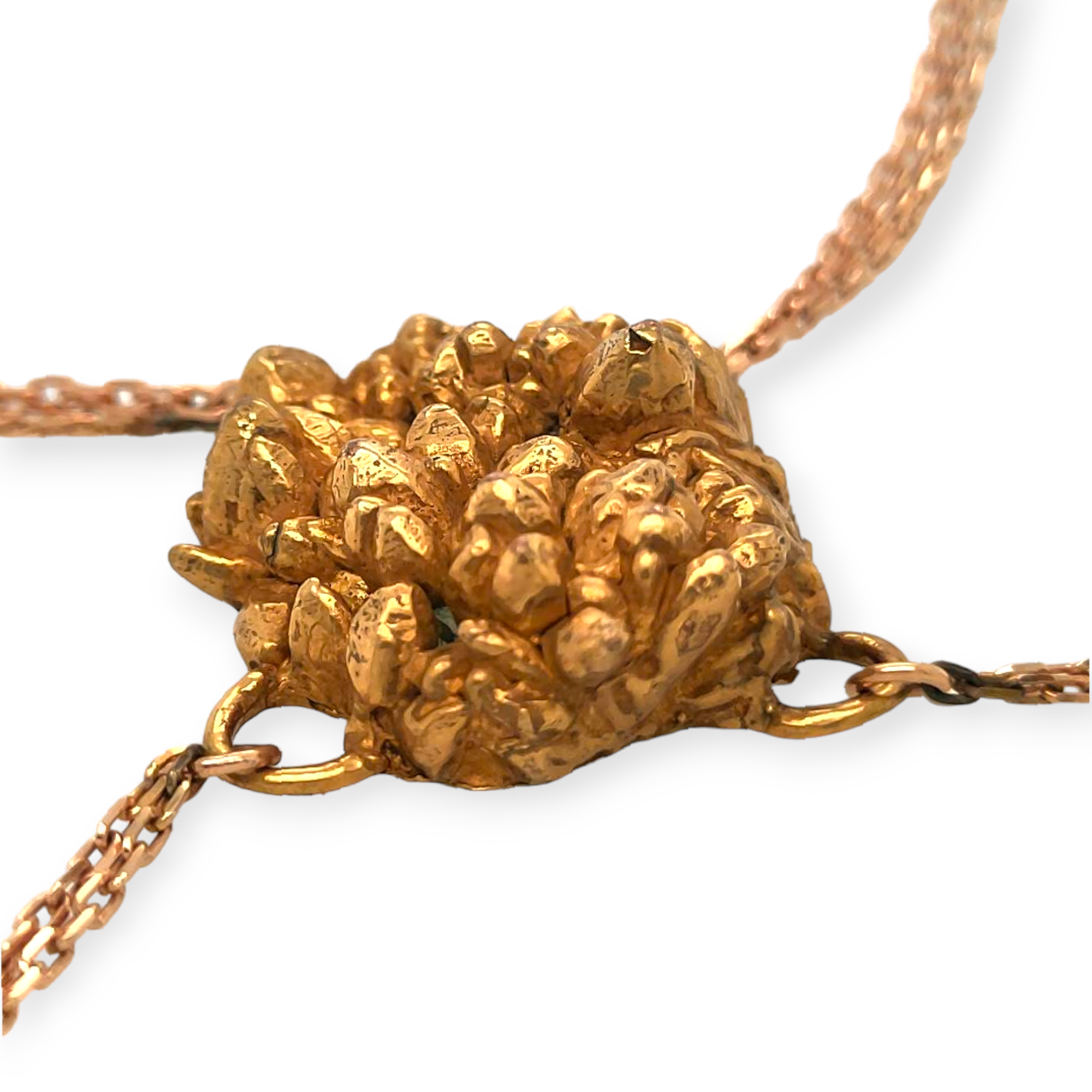 Quartz Pyrite Body Harness in rosé gold-plated copper from GINA MELOSI's //mineD// collection