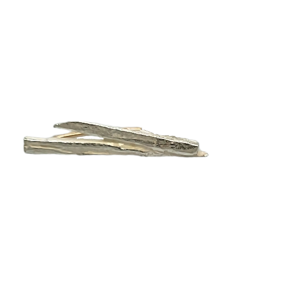 SLIVER Single 'V' Earslide in Fairmined silver with yellow diamonds from GINA MELOSI's sever/ENwound collection