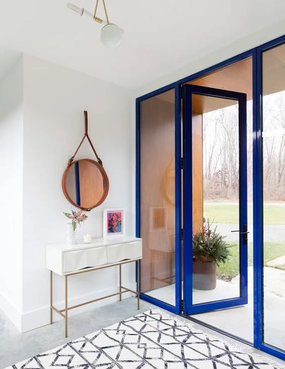 Blue door frame, via Pintrest