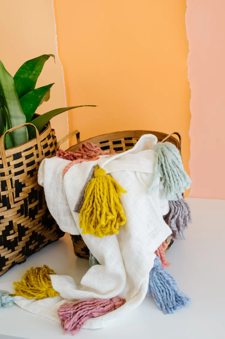 Multi Colored Tassel Throw Pillow From The Ann Cox Design 2020 Home Decor Collection Ann Cox Design Interior Design In Tampa