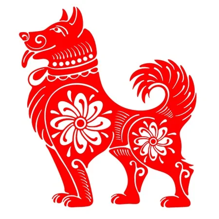 79630721 - dog, chinese zodiac symbol of 2018 year, isolated on white background. vector illustration.