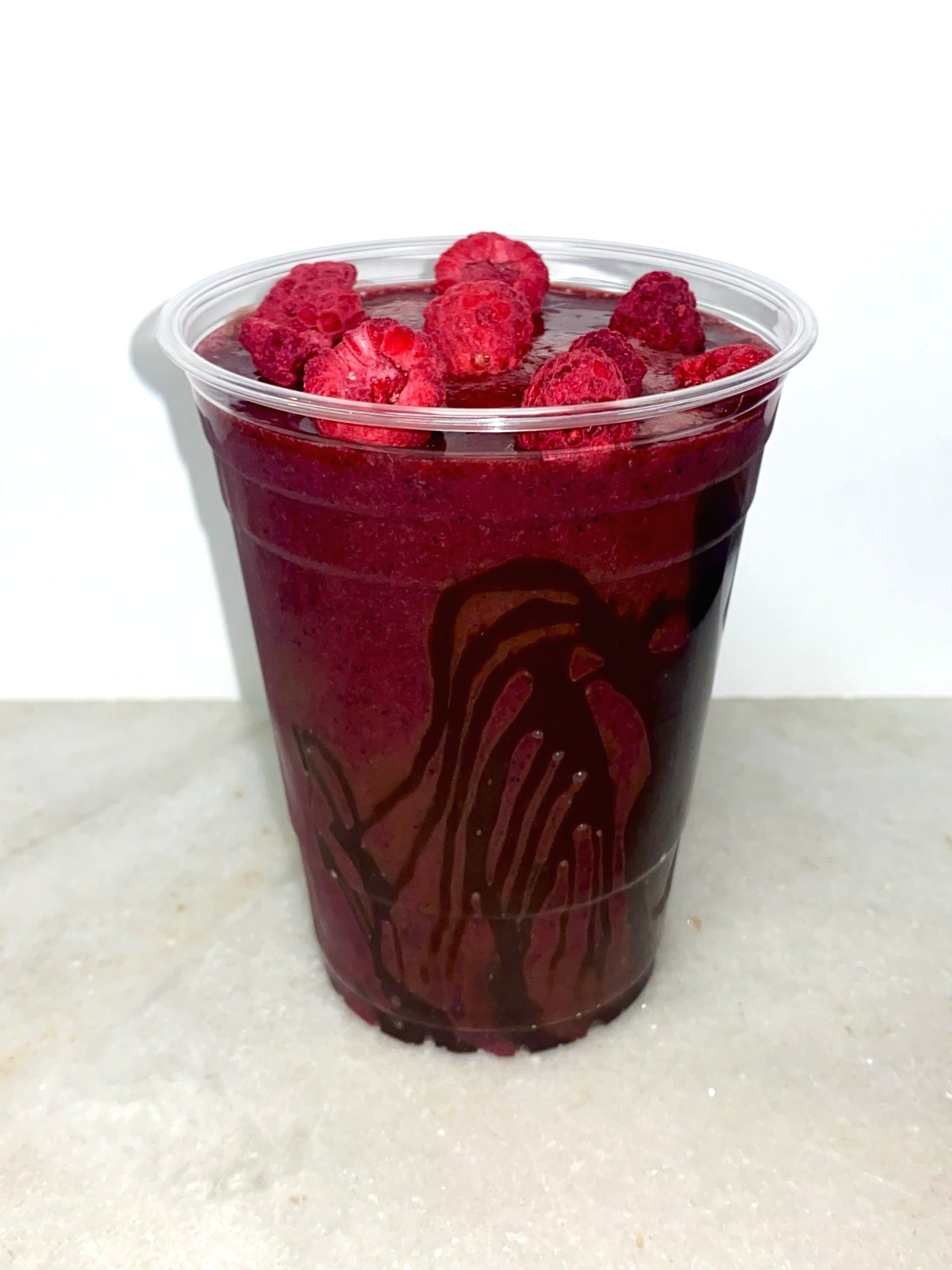 Jelly Ring Smoothie with Chocolate Drizzle