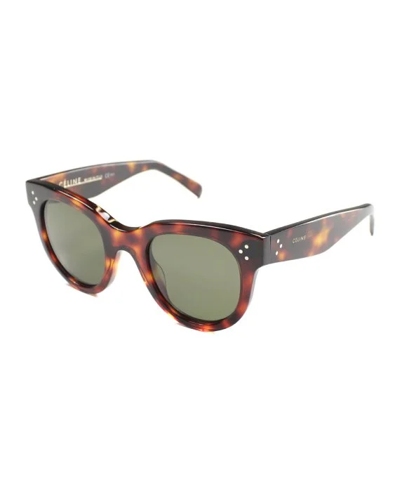 Celine Round Tortoise Shell Sunglasses