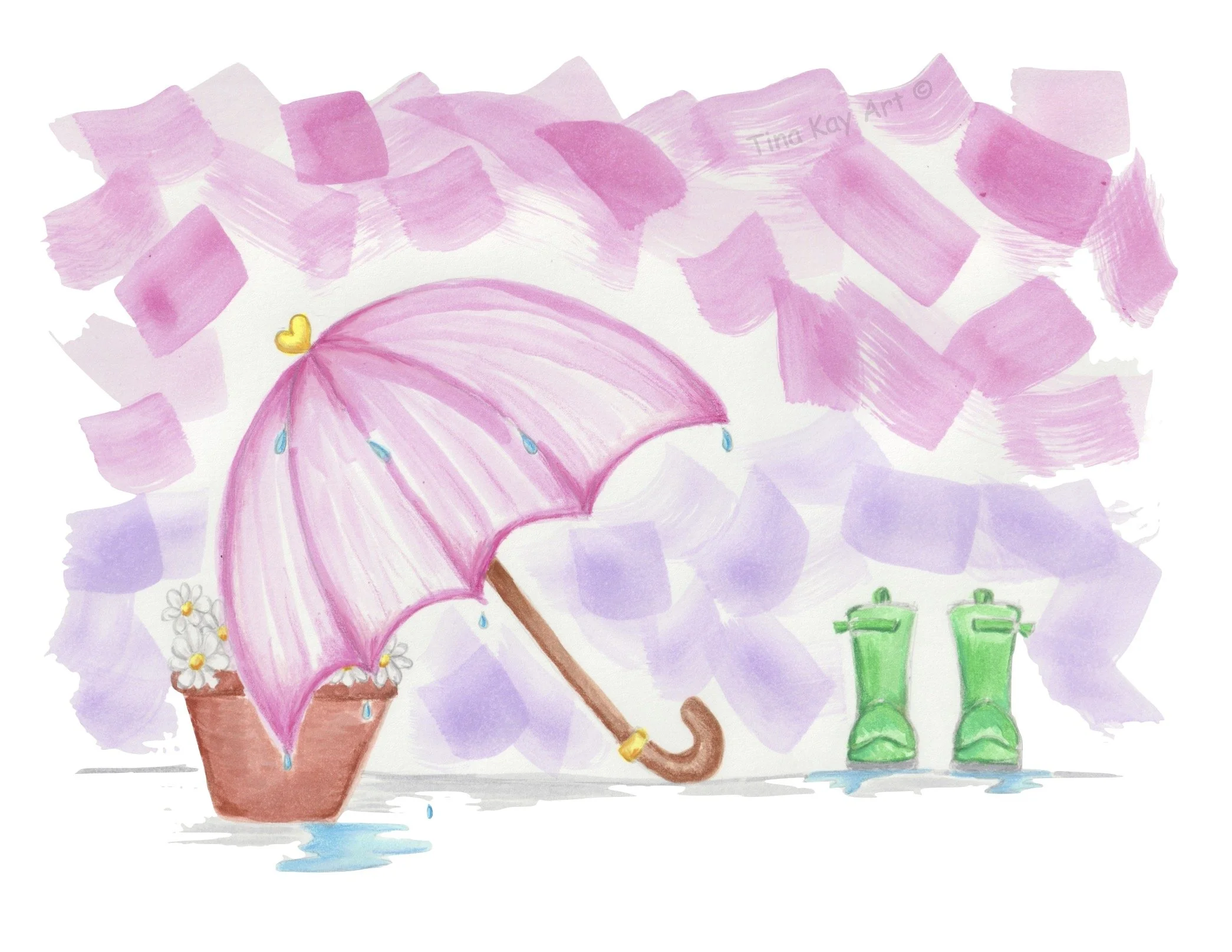 Splashes of Spring - Umbrella