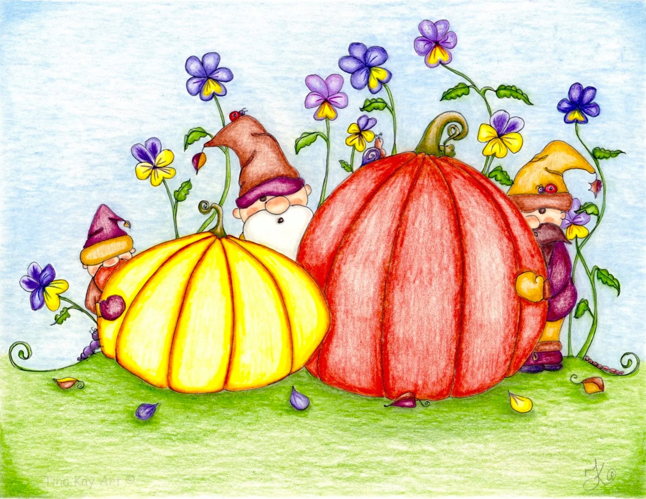 Gnome Pumpkins for Pie