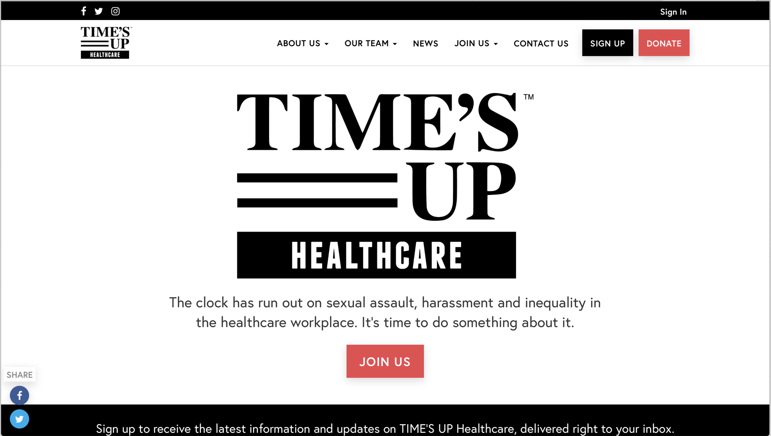 The Time’s Up movement has recently been joined by an official healthcare arm.