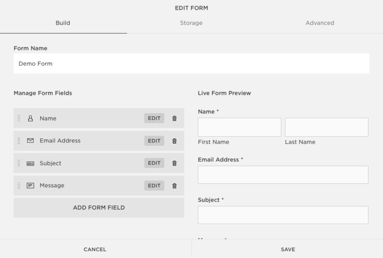 Where to edit the form.