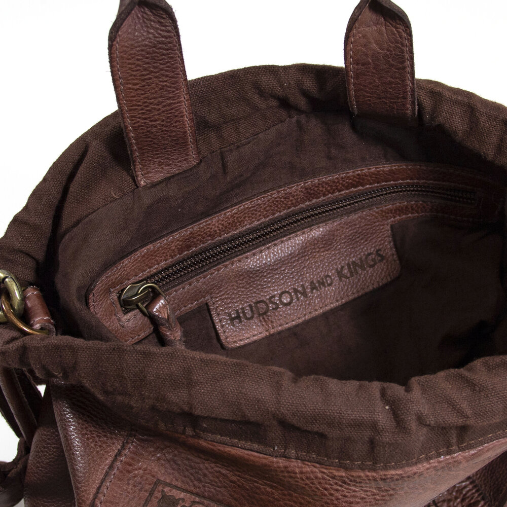 Soho Small Bucket tote / crossbody Bag in Cognac — Hudson & Kings
