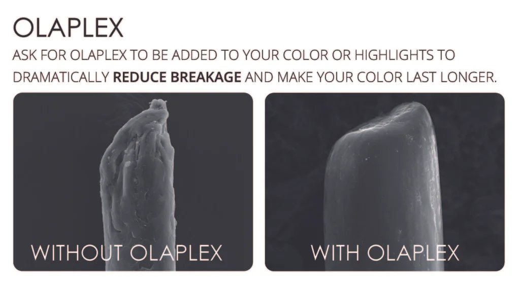 Next time you go into the salon, ask your stylist to use olaplex before your service or with your color formula.