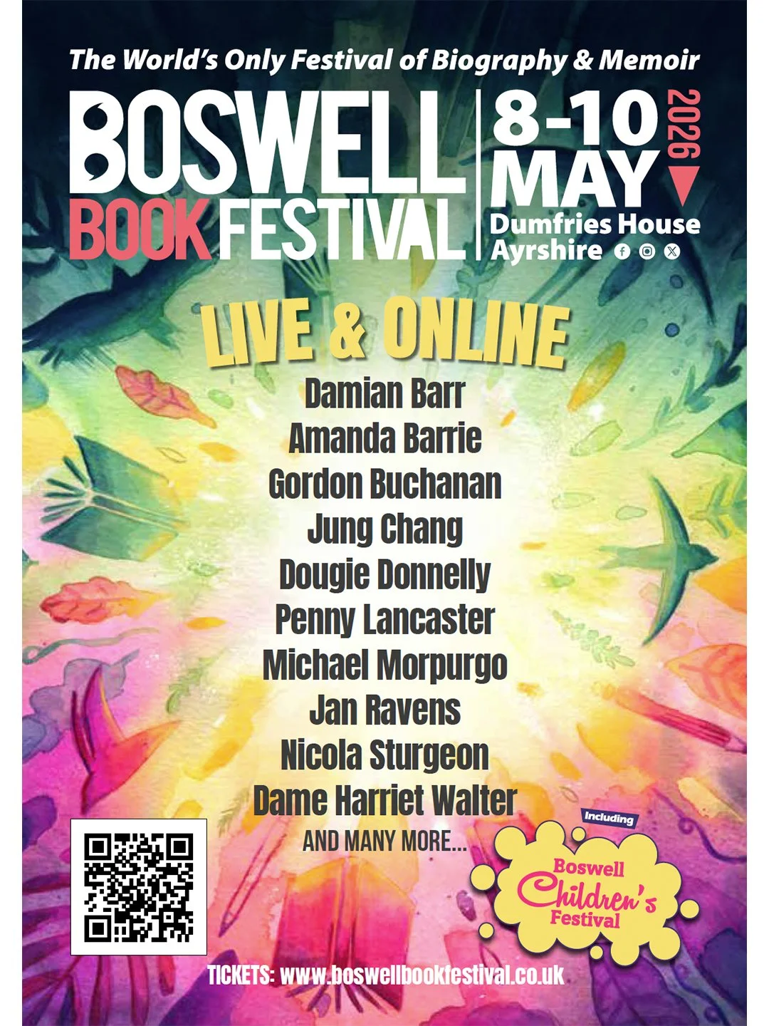 I illustrated the cover design for this year&rsquo;s Boswell Book Festival. (Layout design by Johnston Montgomery Marketing &amp; Design.) They were looking for something eye catching, inspired by nature and in-line with their branding coloursIt was 