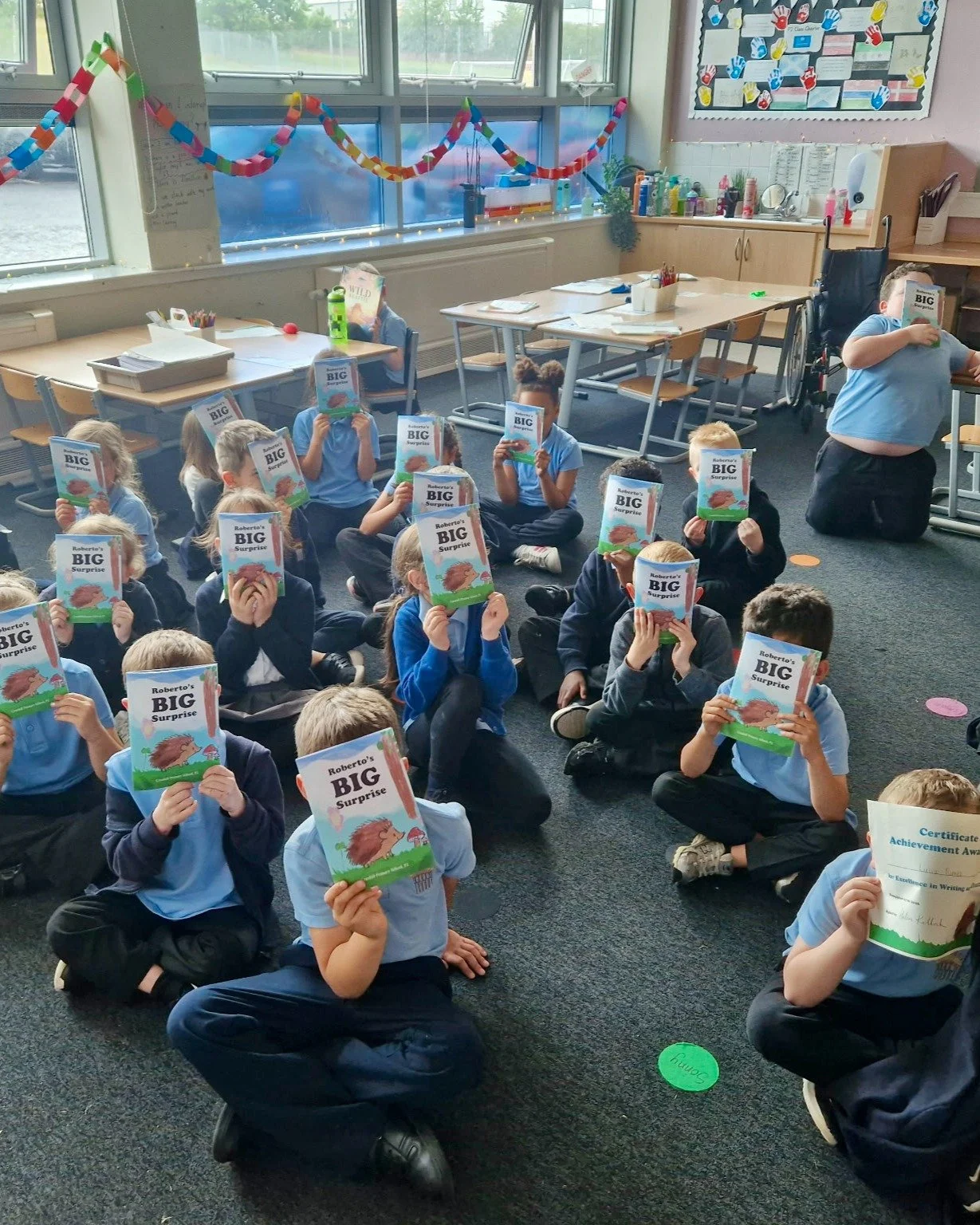 Over the last year, I have had the pleasure of working with this absolutely smashing class of P2s at Cranhill Primary School. I love working with children and regularly visit schools across Scotland, but this was the first time I have been able to wo