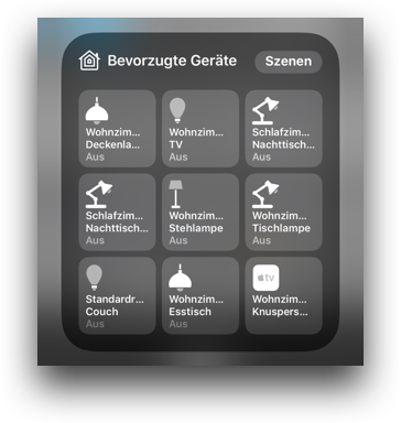 iOS Kontrollzentrum